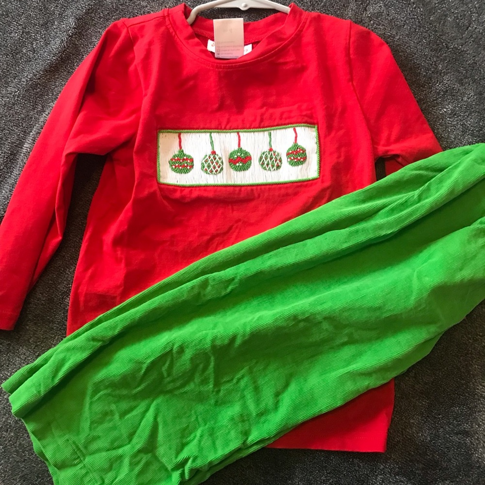 Smocked Christmas set